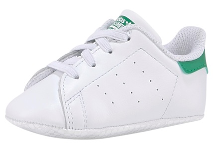 adidas Originals, Ledersneakers Stan Smith zum Schnüren, Adidas Originals Stan Smith Baby Sneaker | Weiss + Grün | Baby | EU18