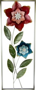 undefined, Wandobjekt »Deko-Wandbild Blumen«, Deko-Metallbild 'Blume' IGEA Multicolor