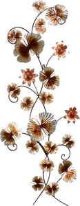 HOME AFFAIRE, Home affaire Wanddekoration Blüten und Schmetterlingsmotive, Maße (B/T/H): 50/3/126 cm, HOFMANN LIVING AND MORE Wanddekoobjekt