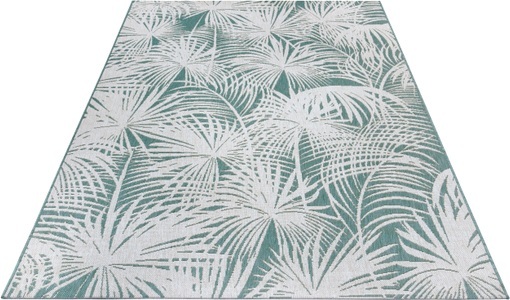 NORTHRUGS, NORTHRUGS Outdoorteppich »Lagosi«, rechteckig, 3 mm Höhe, In-und Outdoor geeignet, Florales Design, ?Wohnzimmer, Balkon, Terrasse, Garten, Robust, Pflegeleicht, Flachgewebe, NORTHRUGS Teppich »Teppich Beach«, rechteckig