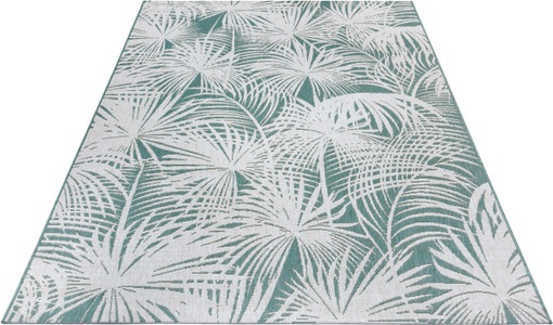 NORTHRUGS, NORTHRUGS Outdoorteppich »Lagosi«, rechteckig, 3 mm Höhe, In-und Outdoor geeignet, Florales Design, ?Wohnzimmer, Balkon, Terrasse, Garten, Robust, Pflegeleicht, Flachgewebe, NORTHRUGS Teppich »Teppich Beach«, rechteckig, - mm Höhe