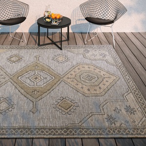 Villeroy & Boch Teppich »Robert«, rechteckig, 8 mm Höhe, In-& Outdoor, Flachgewebe, wetterfest, Terrasse, Balkon, natur, modern