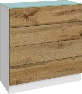 borchardt Möbel, borchardt Möbel Kommode »Vaasa«, Breite 76 cm, Glasoberboden, borchardt Möbel Kommode »Vaasa«, Breite 76 cm, Glasoberboden