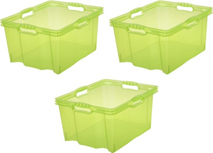 keeeper, keeeper Aufbewahrungsbox »franz«, (Set, 3 St.), 24 Liter, keeeper Organizer »franz«, (Set, 3 St.), Aufbewahrungsboxen xl, 24 Liter, hochwertiger Kunststoff