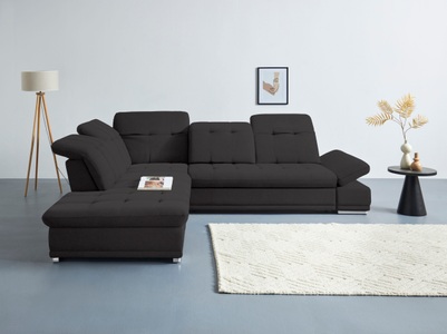 COTTA Ecksofa »Holiday L-Form«, Sitztiefenverstellung, wahlweise mit Bettfunktion inkl. Bettkasten