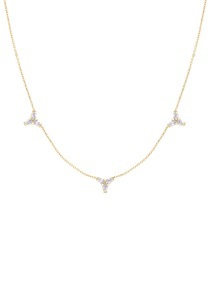 TAMARIS, Tamaris Kette mit Anhänger »Blume, Blüte, TJ-0247-N-45, TJ-0248-N-45«, mit Zirkonia (synth.), 