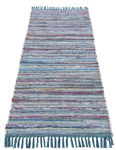 carpetfine, carpetfine Läufer »Kelim Chindi«, rechteckig, 6 mm Höhe, Flachgewebe Wendeteppich mit Fransen, Wohnzimmer, carpetfine Teppich »Kelim Chindi, Wendeteppich«, rechteckig, 6 mm Höhe, handgewebt, Fleckerlteppich mit Fransen, auch vielen in Läufergrössen