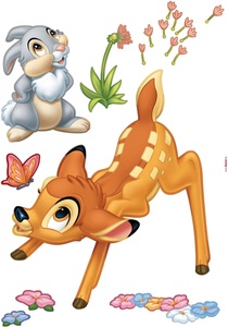 Komar, Komar Wandtattoo, Komar Wandtattoo »Bambi - Grösse 50 x 70 cm«, (17 St.), selbstklebend, Wandsticker, Kinderzimmer