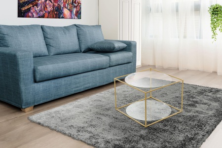 Kayoom, Kayoom Beistelltisch »Cody«, Kayoom Beistelltisch »Cody, Beistelltisch in Würfelform, offenes, modernes Design«, (1 St.), moderne Kubusform mit runden Ablageflächen aus Glas