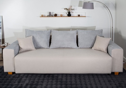 COLLECTION AB Schlafsofa »Yves, Liegefläche (B/T): 142/194 cm«, inkl. Bettfunktion, Bettkasten, Federkern & Zierkissen
