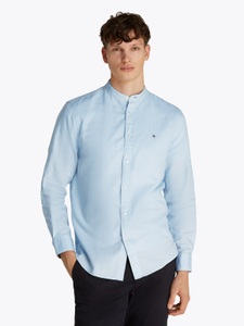Tommy Hilfiger Langarmhemd »LINEN BLEND MAO COLLAR SHIRT«