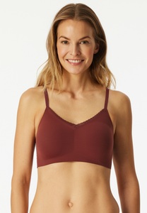 Schiesser Bustier »Invisible Soft Lace«, herausnehmbare Pads, V-Ausschnitt, Spitze vorn, Lasercut-Abschlüsse