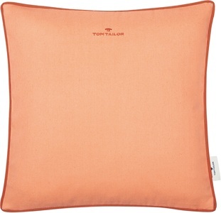 Tom Tailor, TOM TAILOR Kissenhülle »Dove Signature«, (1 St.), Tom Tailor Kissenhülle , T-Dovesignature75350-050-40-40 , Orange, Koralle , Textil , Uni , 40 cm , hochwertige Qualität , 003021128907
