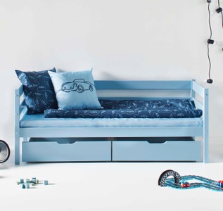 Hoppekids, Hoppekids Einzelbett »IDA-MARIE«, (Set), inklusive Matratze, wahlweise mit Absturzsicherung, Hoppekids Einzelbett »ECO Comfort Kinderbett, Kiefer Massivholz, Jugendbett inkl. Rollrost«, 70x160 cm, wahlweise in verschieden Farben/ Matratze/ Absturzsicherung