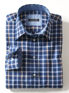 MARCO DONATI, Marco Donati Langarm-Hemd aus weicher Flanell-Qualität, 