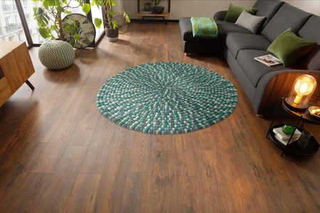 HOME AFFAIRE, Wollteppich, »Maja«, Home affaire, rund, Höhe 22 mm, handgewebt, 