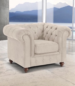 PREMIUM COLLECTION BY HOME AFFAIRE, Premium collection by Home affaire Sessel »Chesterfield«, mit Knopfheftung, auch in Leder, Home affaire Sessel »Chesterfield B/T/H: 105/69/74 cm«, mit hochwertiger Knopfheftung, auch in Leder