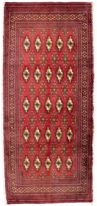 MorgenLand, morgenland Wollteppich »Turkaman Teppich handgeknüpft rot«, rechteckig, 8 mm Höhe, morgenland Wollteppich »Turkaman Teppich handgeknüpft rot«, rechteckig, 8 mm Höhe