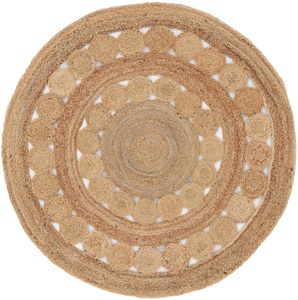 carpetfine Teppich »Juteteppich Dana«, rund, 5 mm Höhe