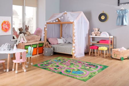 andiamo, Andiamo Kinderteppich »Sweet Street«, rechteckig, Strassen-Spiel-Teppich, weiche Spielunterlage, rutschhemmend, Andiamo Kinderteppich »Street«, rechteckig, 5 mm Höhe, Strassen-Spiel-Teppich, weiche Spielunterlage, rutschhemmend