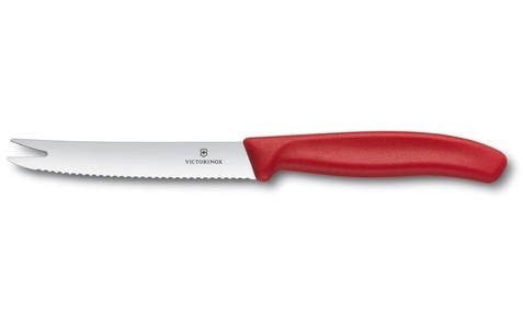 Victorinox, Victorinox K?semesser Classic, Victorinox Swiss Classic Käse- und Wurstmesser - Rot - 11 cm