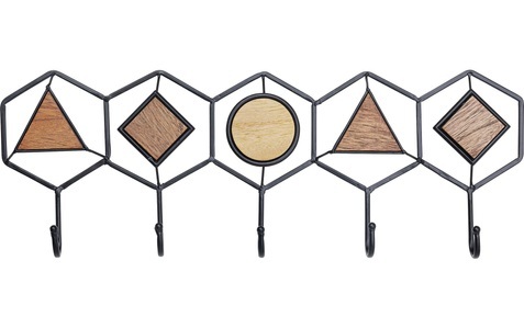 Kare Design, Wandgarderobe Zelda 59, KARE Garderobenleiste »Zelda 5 Haken«