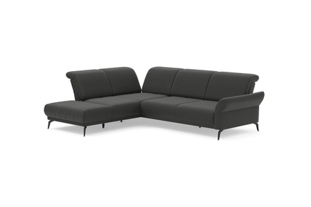 INOSIGN Ecksofa »Coco«, wahlweise mit Sitztiefen, Armteil- und Kopfteilverstellungim Cord, mit Füssen 15 cm hoch