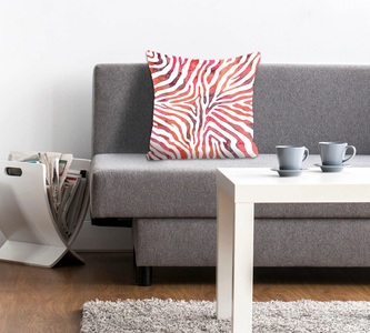 QUEENCE, queence Dekokissen »Rene«, (1 St.), mit Animalprint im Zebra-Design, queence Dekokissen »Rene«, Kissenhülle,Animalprint,Zebra-Design,Streifenmuster,Schwarz,Weiss,Wild