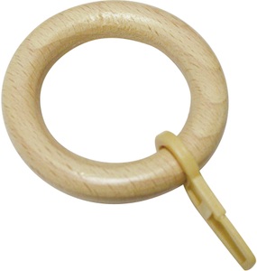 GARDINIA Gardinenring »Gardinenringe Lugano Holz«, (10 St.), Serie Lugano Classic