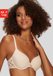 LASCANA Schalen-BH, mit Rücken aus blumiger, elastischer Spitze, Dessous