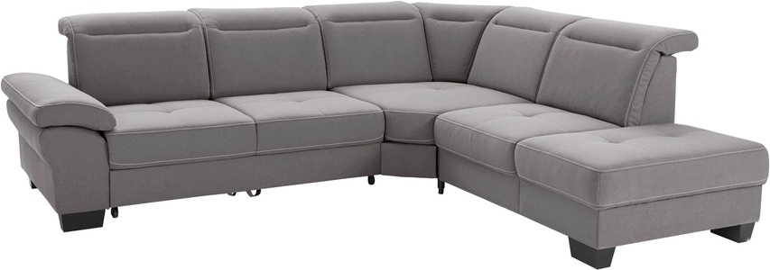 Places of Style Ecksofa »Cornwall«, incl. Sitztiefenverstellung, wahlweise mit Bettfunktion und Kopfteilverstellung