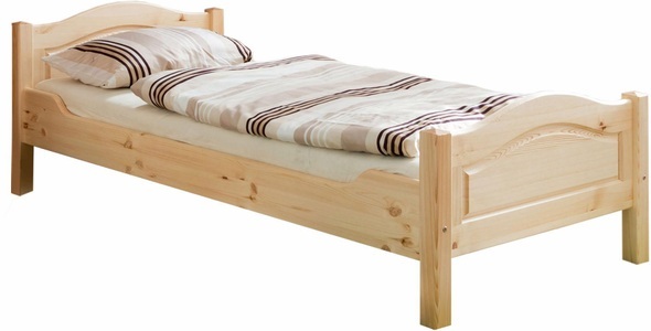 TICAA, Ticaa Bett »Rita« in diversen Breiten, Kiefer, Ticaa Massivholzbett »Rita« Doppelbett, aus Kiefer Massivholz, inkl. Rollrost