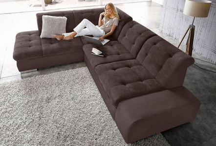 SIT&MORE, sit&more Ecksofa, sit&more Ecksofa »Pale L-Form«, inklusive Kopfteilverstellung, wahlweise mit Bettfunktion