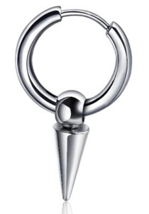 FIRETTI, Firetti Single-Creole »Kegel«, Firetti Single-Creole »Schmuck Geschenk Ohrschmuck einzeln Kegel«, Einhänger abnehmbar