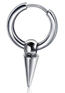 FIRETTI, Firetti Single-Creole »Kegel«, Firetti Single-Creole »Schmuck Geschenk Ohrschmuck einzeln Kegel«, Einhänger abnehmbar