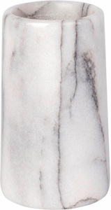 Wenko, Wenko - Zahnputzbecher Onyx Marmor - Weiss, WENKO Zahnputzbecher »Onyx«, Steinoptik