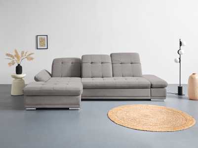 COTTA Ecksofa »Holiday L-Form«, Sitztiefenverstellung, wahlweise mit Bettfunktion inkl. Bettkasten
