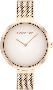Calvin Klein, Calvin Klein MINIMALISTIC T BAR 36MM MESH Uhren Damen, Calvin Klein Quarzuhr »Minimalistic T Bar Mesh 36 mm, 25200080«, Armbanduhr, Damenuhr, Mineralglas