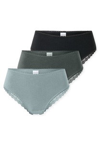 Schiesser Brasilslip »Modern Multipacks«, (3er Pack), Spitzenbänder, Single-Jersey, Baumwollmischung