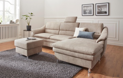 SIT&MORE, sit&more Ecksofa, sit&more Ecksofa »Cardoso L-Form« mit Federkern, wahlweise mit Bettfunktion
