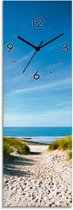 Artland, Artland Wanduhr »Strand mit Sanddünen und Weg zur See«, Artland Wanduhr »Strand mit Sanddünen und Weg zur See«, wahlweise mit Quarz- oder Funkuhrwerk, lautlos ohne Tickgeräusche