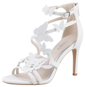 Buffalo, Buffalo Miranda Butterfly Damen Hohe Sandalette Weiss, 
