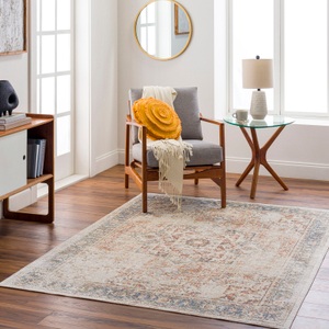 Surya, Surya Teppich, rechteckig, LIVABLISS - Maschinenwaschbarer Vintage-Teppich ALORA, 120X170CM, Braun
