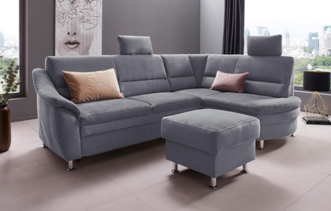 Places of Style Ecksofa »Cardoso«, Federkern, wahlweise mit Bett, Schubkasten