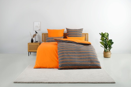 my home Bettwäsche »Katja«, Bettwäsche aus Baumwolle, Bettwäsche mit Streifen-Design, Wendeoptik