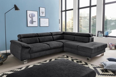 Cotta, COTTA Ecksofa »Komaris«, inklusive Kopf- bzw. Rückenverstellung, wahlweise Bettfunktion, Bettkasten und RGB-LED-Beleuchtung