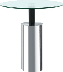 Kayoom, Kayoom Beistelltisch »Beistelltisch Rosanna 525«, runde Glas-Tischplatte, Kayoom Beistelltisch »Rosanna 525, Beistelltisch in glamourösem Stil,runde Glas-Tischplatte«, (1 St.), Runde Tischplatte, edles Design, zeitlose Farben, Sockel: Ø 15 cm