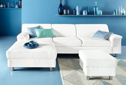 INOSIGN, INOSIGN Ecksofa, wahlweise mit Bettfunktion, DOMO collection Ecksofa »Jamie, modern und elegant, Fusshöhe 9cm, L-Form,« wahlweise mit Bettfunktion