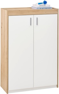 HBZ, HBZ Schuhschrank »Paris«, (1 St.), weiss matt, Flurschrank FSC-Zertifiziert in 4 Ausführungen, HBZ Schuhschrank »Paris weiss matt, BxHxT 84x126x38 cm«, (1 St.), Schuhschrank mit 4 Einlegeböden, Platz für ca. 15-20 Paar Schuhe