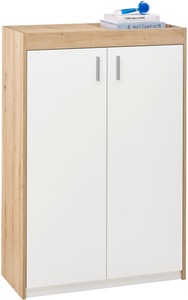 HBZ, HBZ Schuhschrank »Paris«, (1 St.), weiss matt, Flurschrank FSC-Zertifiziert in 4 Ausführungen, HBZ Schuhschrank »Paris weiss matt, BxHxT 84x126x38 cm«, (1 St.), Schuhschrank mit 4 Einlegeböden, Platz für ca. 15-20 Paar Schuhe